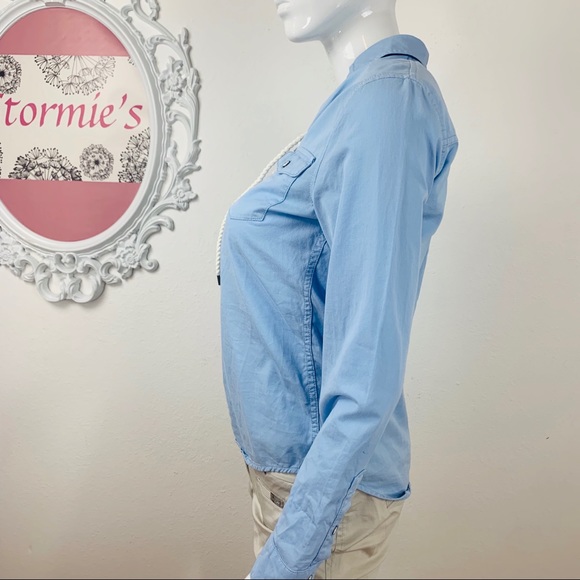 Victoria’s Secret / Pastel Blue Rope Tie V Neck - Picture 5 of 8